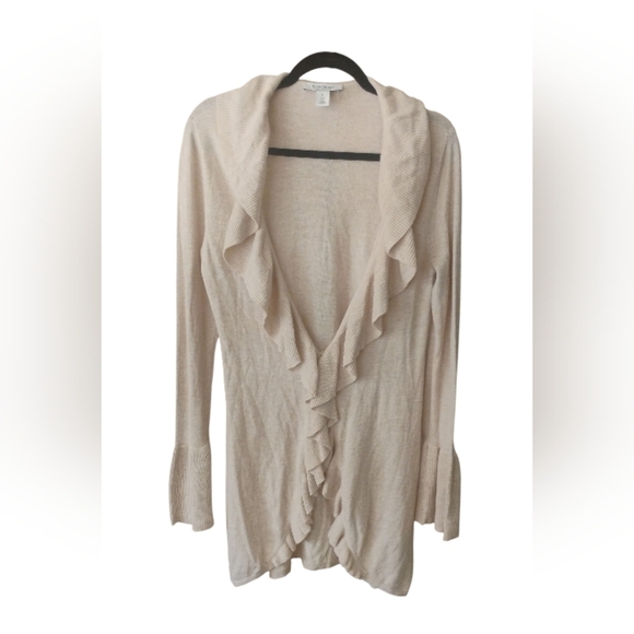 White House Black Market Sweaters - White House Black Market Sweater Rabbit Hair Blend Open Cardigan Size M